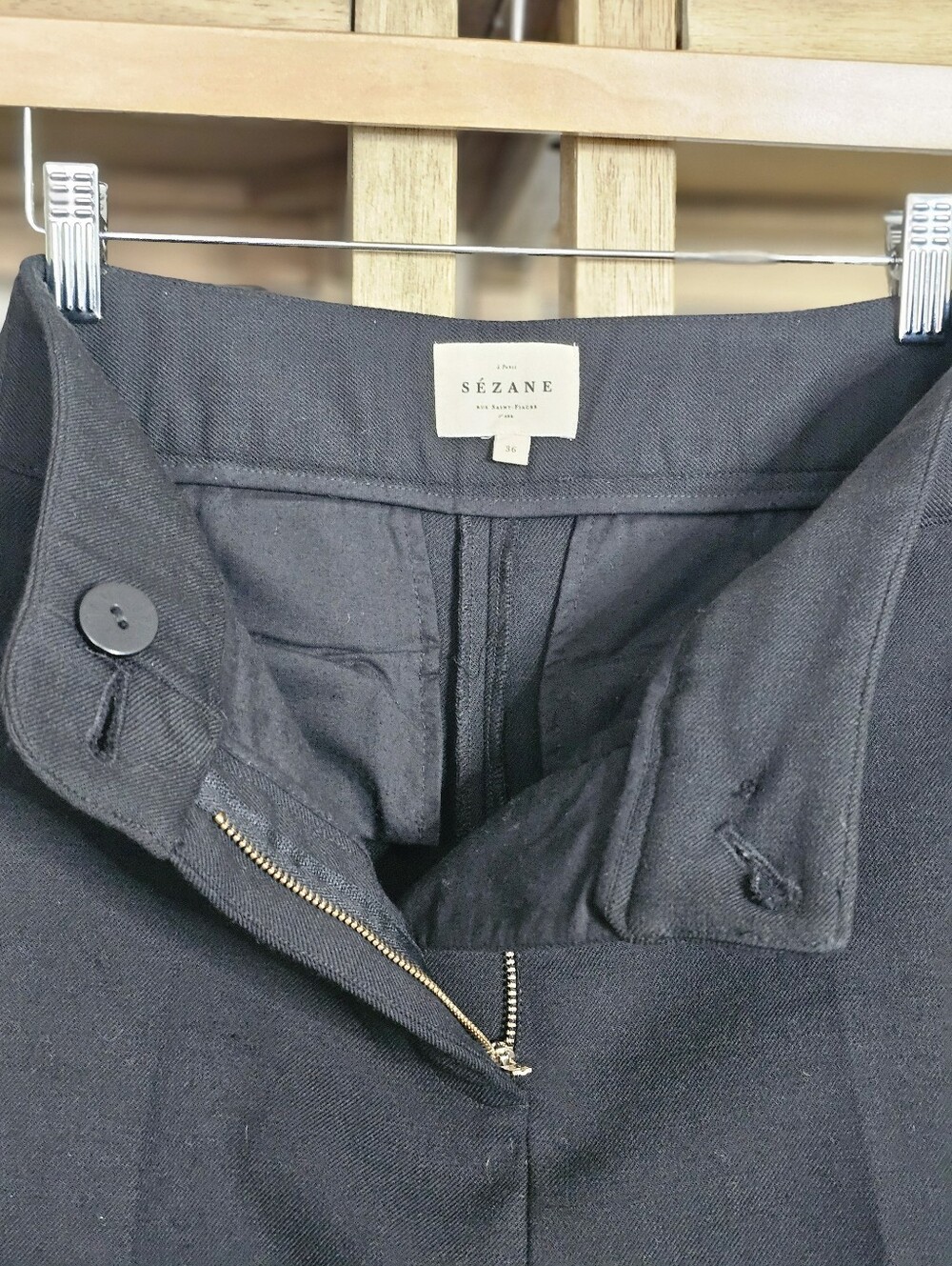 Sezane Damon Ankle-length Trousers Black Size 36 - Picture 9 of 16